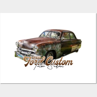 1951 Ford Custom Tudor Sedan Posters and Art